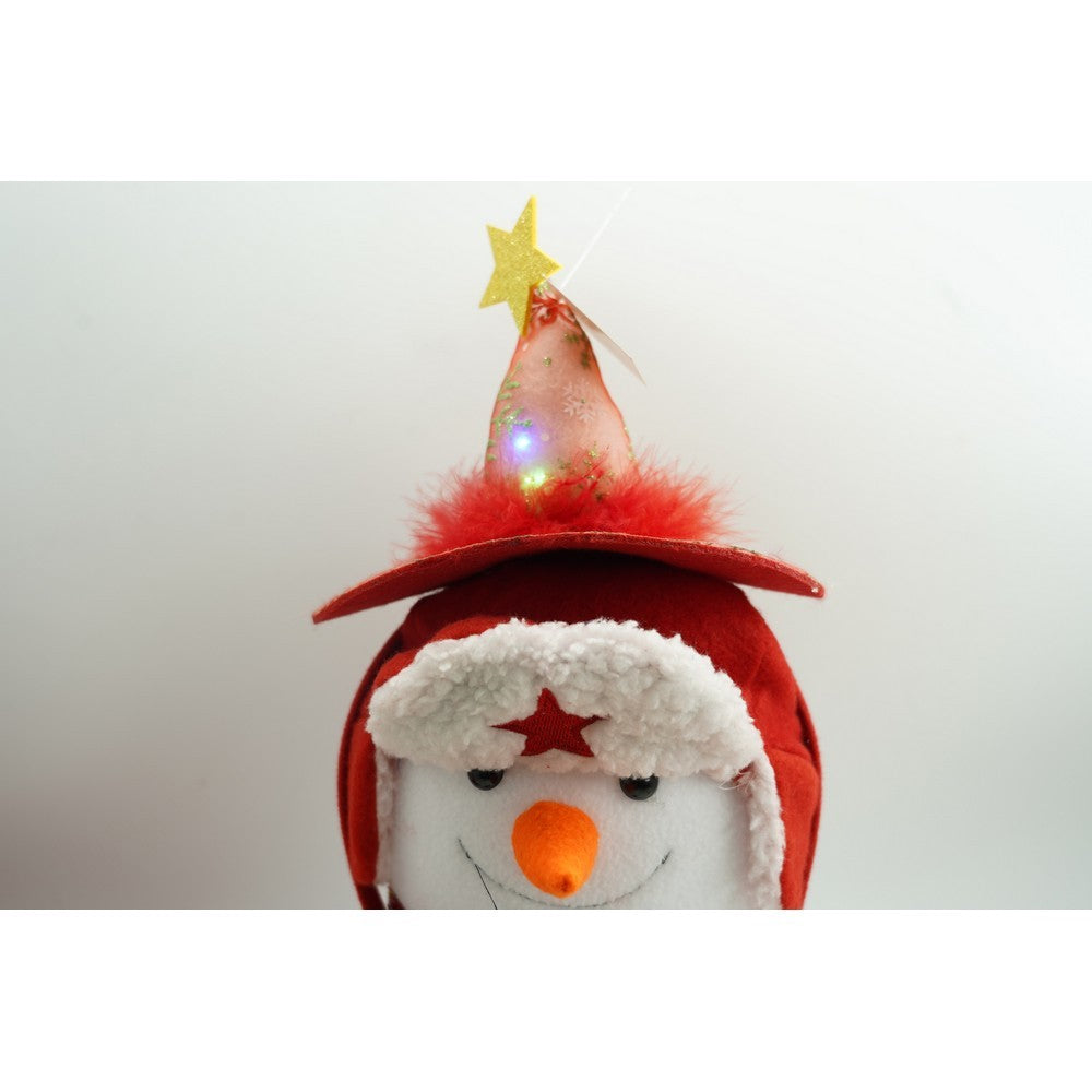 Bentita/cerc tip palarie de Craciun, culoare rosie cu led, marime standard, Flippy - vivimall.ro