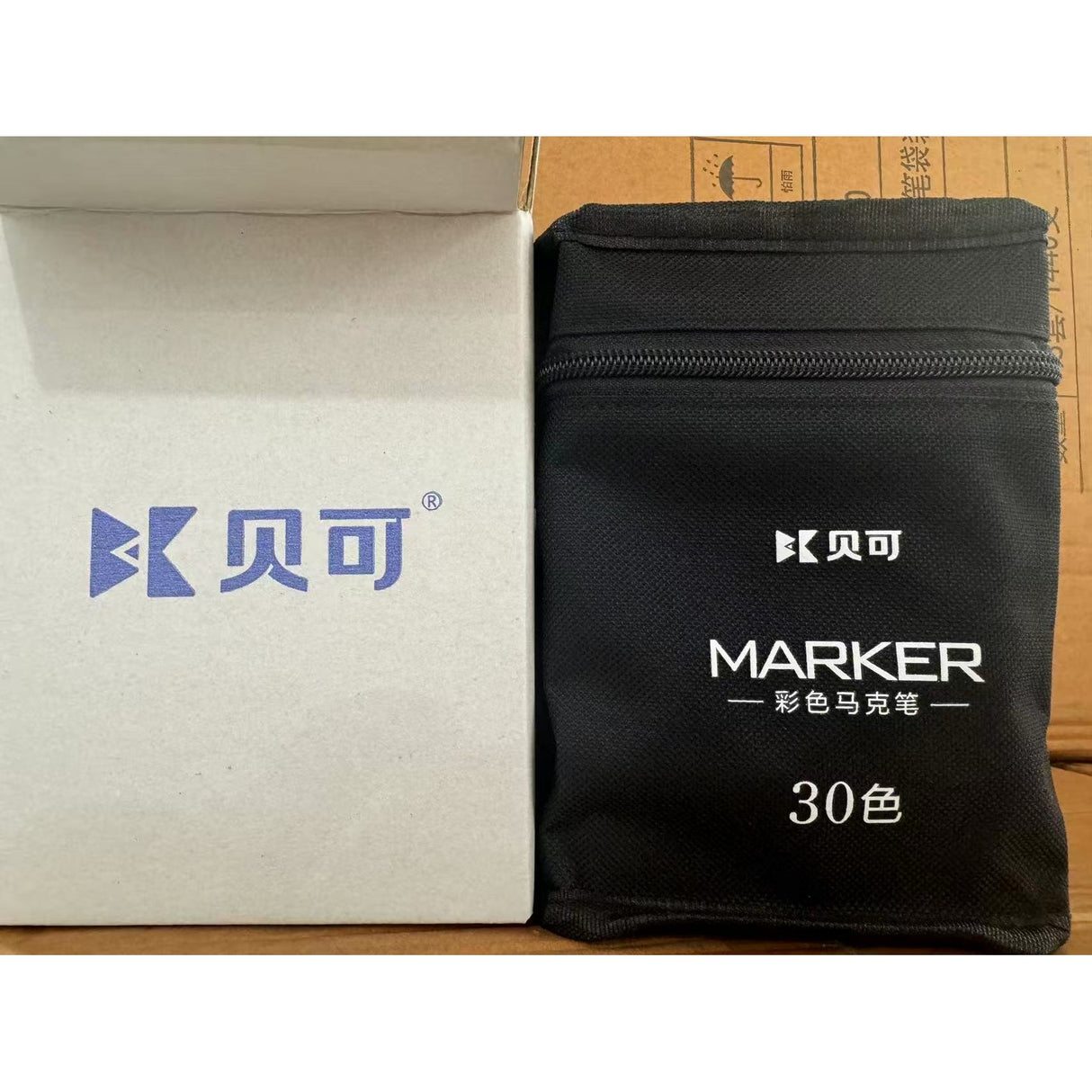 Set 30 Markere, Flippy, pe Baza de Ulei, Dublu Capat, Subtire 1mm si Gros 6 mm, Geanta Depozitare, 15 cm, Multicolor - vivimall.ro