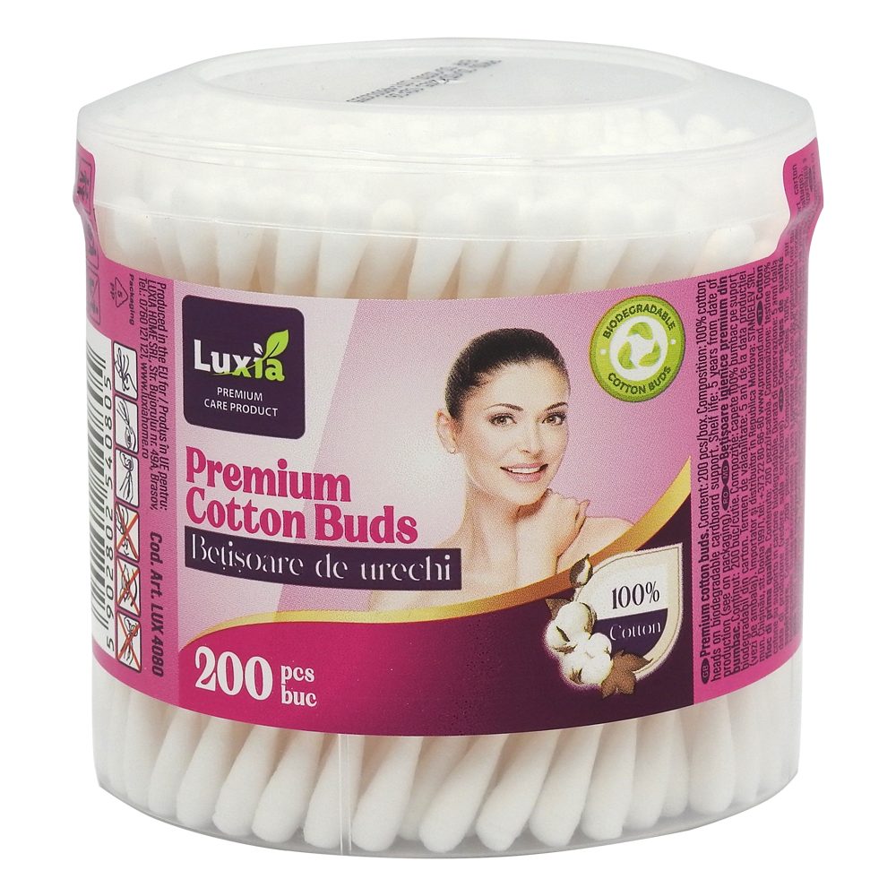 Fültisztító pálcikák, Luxia, Doboz, 200 db