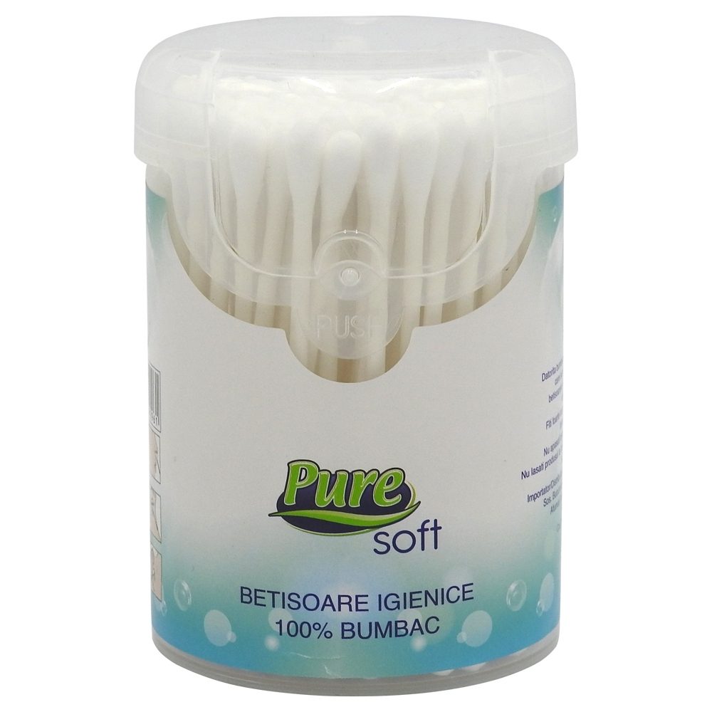 Fülpálcika, Pure, 100 db-os, 100% pamut