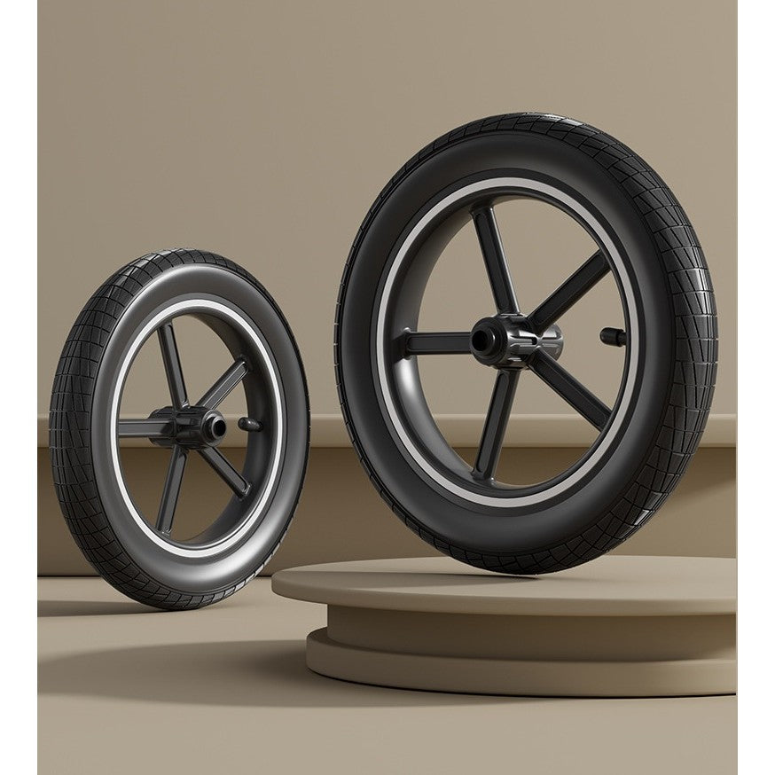 Bicicleta pentru Copii, Vivimall, Fara Pedale, Pentru 2-6 Ani, 2 Roti Silentioase, Sa Reglabila 43 - 58 cm, din Plastic si Fibra de Sticla, 88 x 56 x 43 cm, Negru - vivimall.ro