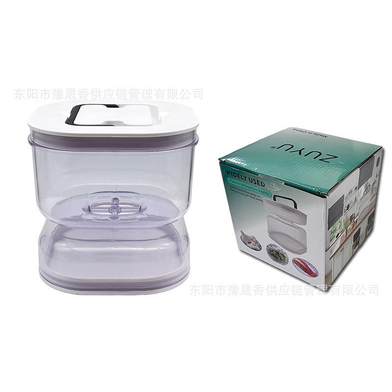 Borcan pentru Muraturi, Vivimall, cu Separator pentru Lichide, Ermetic, Termorezistent, Tip Clepsidra, 1400 ml, ABS, Alb, 13.5x9.5 cm - vivimall.ro