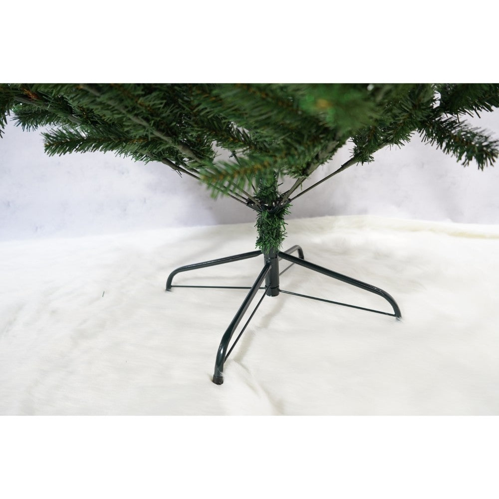 Brad artificial de Craciun, Decorat cu conuri de pin, pentru interior/exterior, inaltime 180 cm, 659 ramuri, Vivimall, verde, suport metalic inclus - vivimall.ro