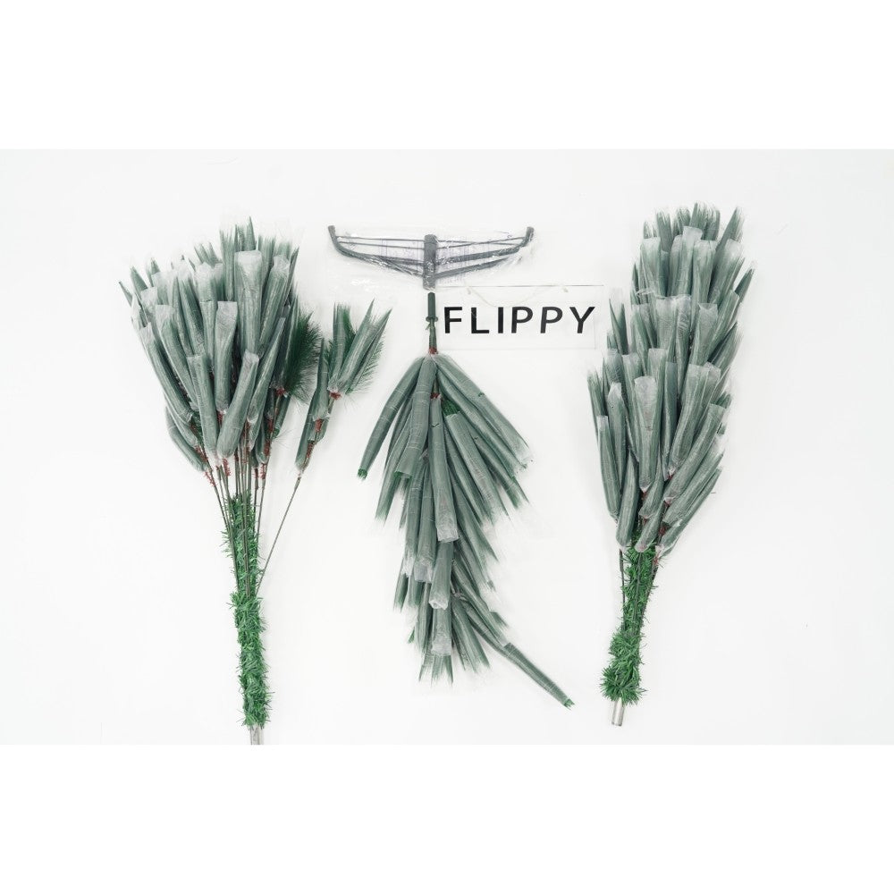 Brad artificial de Craciun tip pin, clasic, pentru interior/exterior, inaltime 150 cm, Vivimall, verde, suport metalic inclus - vivimall.ro