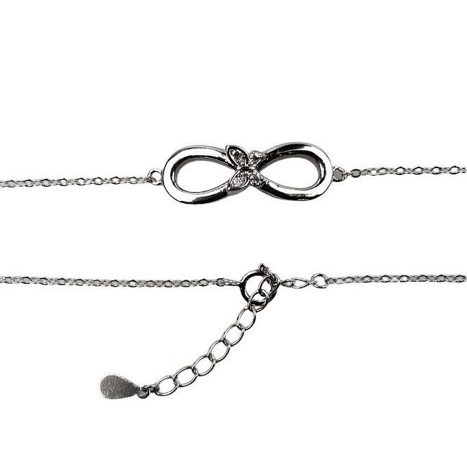 Bratara Argint 925, Infinit cu Fluture - vivimall.ro