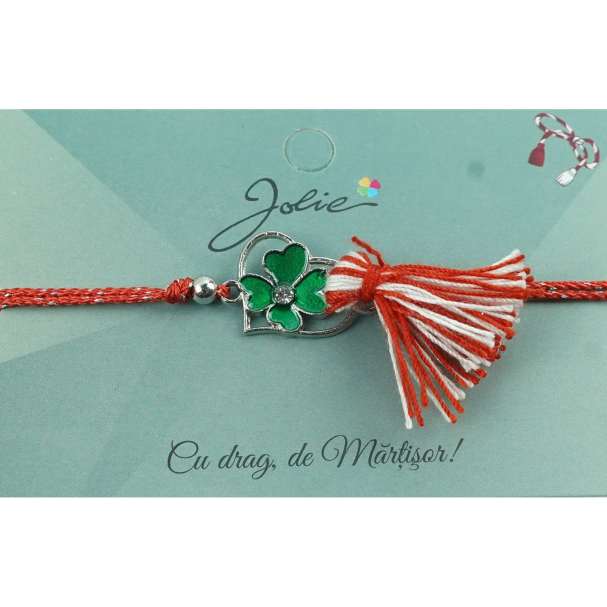 Bratara Jolie cu Ciucure Trifoi in Inima - vivimall.ro