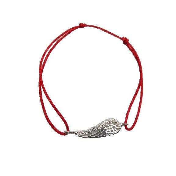 Bratara Snur Reglabil, Argint 925, Aripa cu Pietre, Jolie Silver, 0.9 g, 2.5 cm x 0.8 cm - vivimall.ro