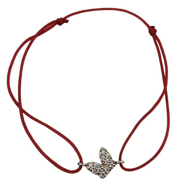 Bratara Cu Nod Dublu Din Argint 925 Fluture Cu Pietre