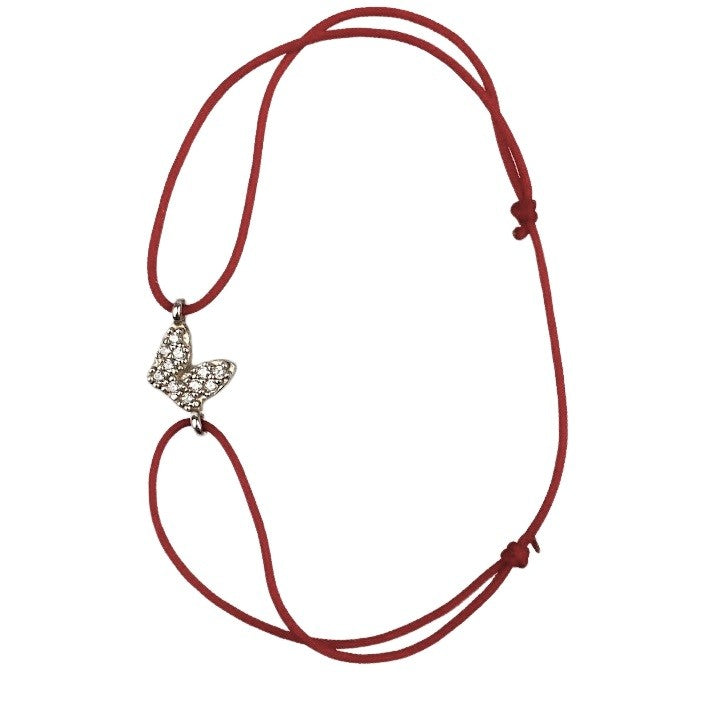 Bratara Cu Nod Dublu Din Argint 925 Fluture Cu Pietre