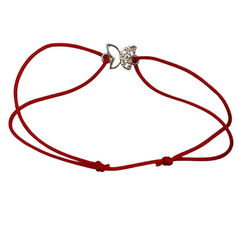 Bratara Cu Nod Dublu Din Argint 925 Fluture Cu Pietre