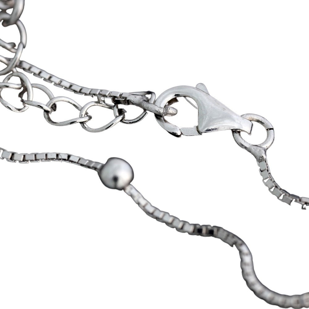 Állítható ródiumozott 925 ezüst karkötő