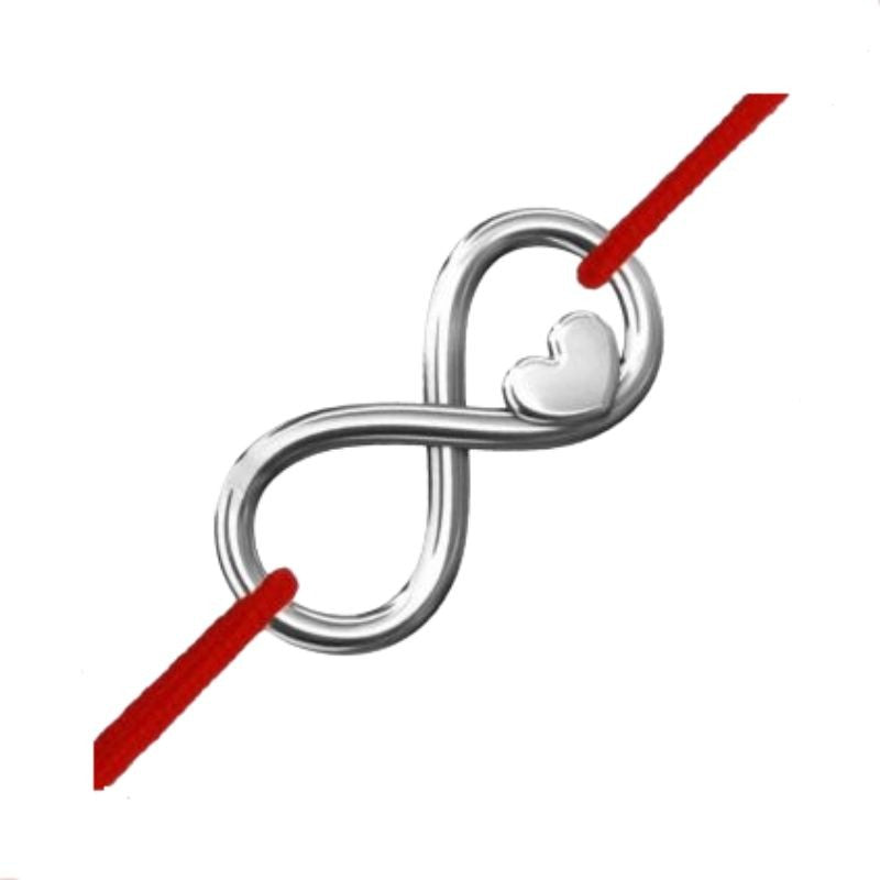 Bratara Snur Reglabil, Argint 925, Infinit Cu Inima, Jolie Silver, 0.5 g, 1.5 cm x 0.5 cm - vivimall.ro