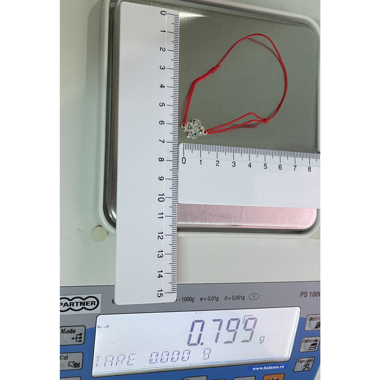 Bratara Snur Reglabil, Argint 925, Trifoi cu Zirconii Colorate, Jolie Silver, 0.8 g, 1.5 cm x 1.3 cm - vivimall.ro