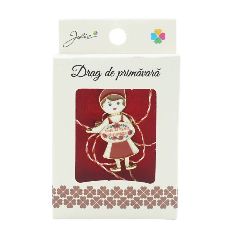 Brosa Mica in Cutie Bine Ai Venit Primavara - vivimall.ro