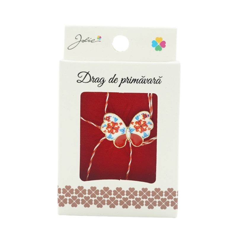 Brosa Mica in Cutie Ghiocel cu Pietre - vivimall.ro