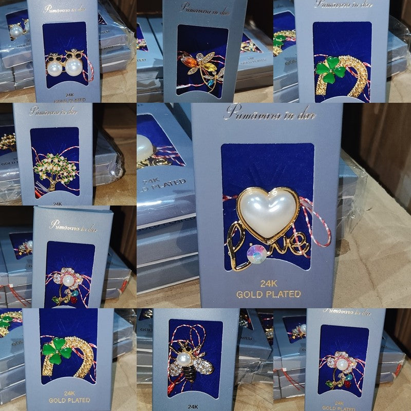 Brosa Placata cu Aur 24K - vivimall.ro