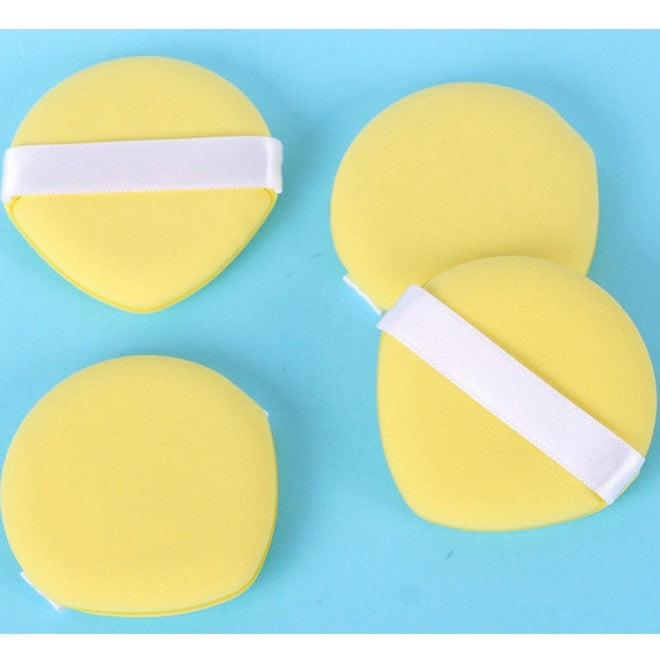 Burete de Machiaj Triunghi Flippy, Reutilizabili, Utilizare Umeda sau Uscata, 5.5 x 5.5 x 0.9 cm, Powder Puff, Galben