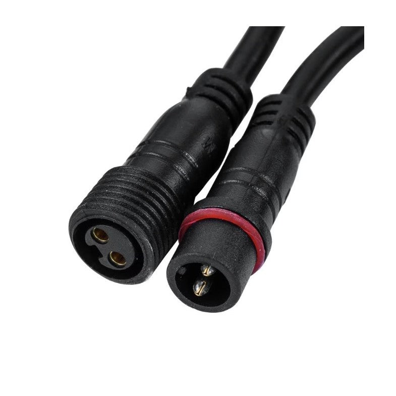 Cablu prelungitor IP65 Vivimall, pentru lampi solare, material cauciuc si cupru, 2 Pini mama- tata, waterproof, 5 metri, negru - vivimall.ro