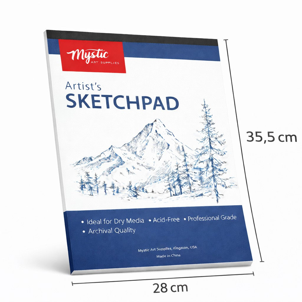 Caiet schițe Flippy 50 file hârtie 80g, interior deschis cu pagini albe pentru desen uscat