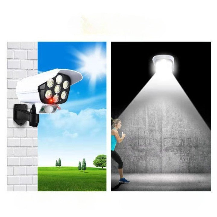 Camera de supraveghere falsa, incarcare solara, 77 LED-uri, senzor de miscare, Vivimall - vivimall.ro