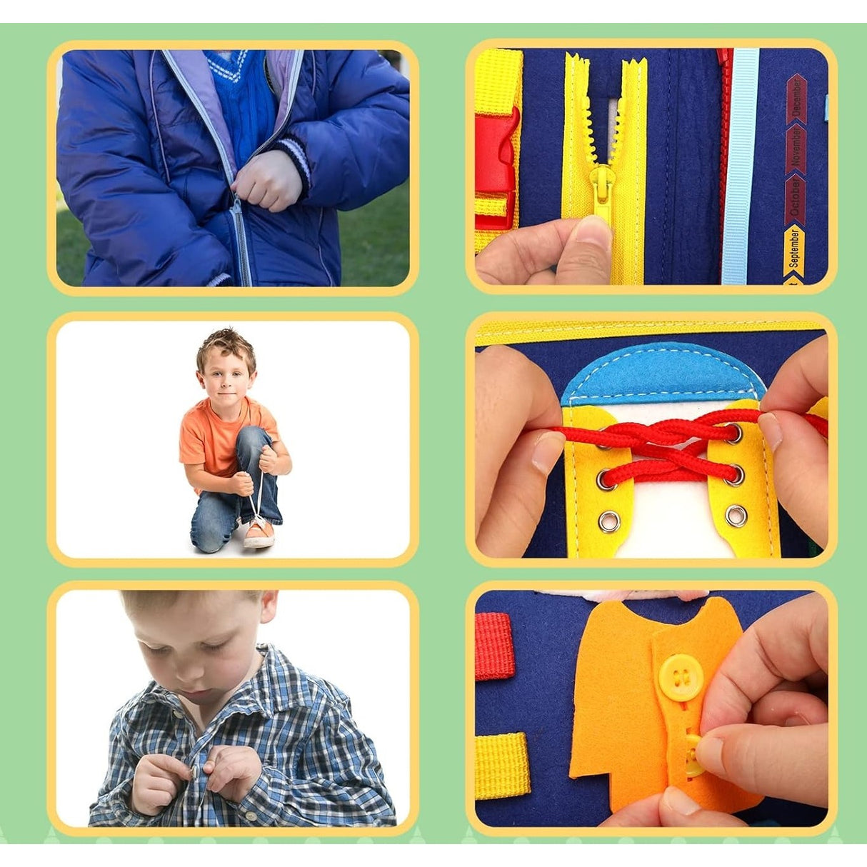 Carte Senzoriala Educativa Montessori, Vivimall, Dezvoltare Abilitati Motorii, 3 Pagini, Model Alfabet, 28x25x4 cm, Albastru - vivimall.ro