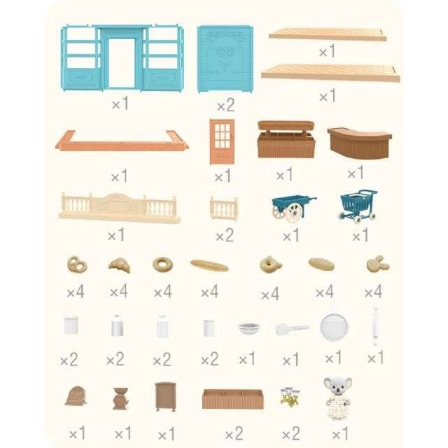 Casa de papusi cu figurine si mobilier, brutarie - vivimall.ro