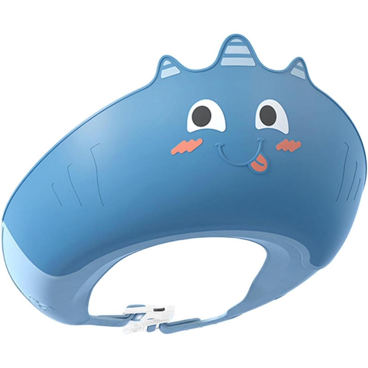 Casca de Dus, Vivimall, Previne Scurgerea Apei si Samponului pe Fata, 0-12 Ani, Ajustabila, din TPE+PP, 20 x 23 cm, Model Unicorn, Albastru - vivimall.ro