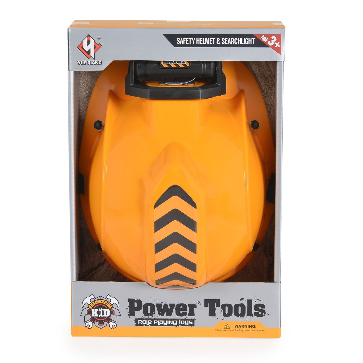 Casca Protectie cu Lanterna de Jucarie pentru Copii, Vivimall, Material Plastic, Interactiv, Distractiv, 29.5x19.5x6.5 cm, Portocaliu - vivimall.ro