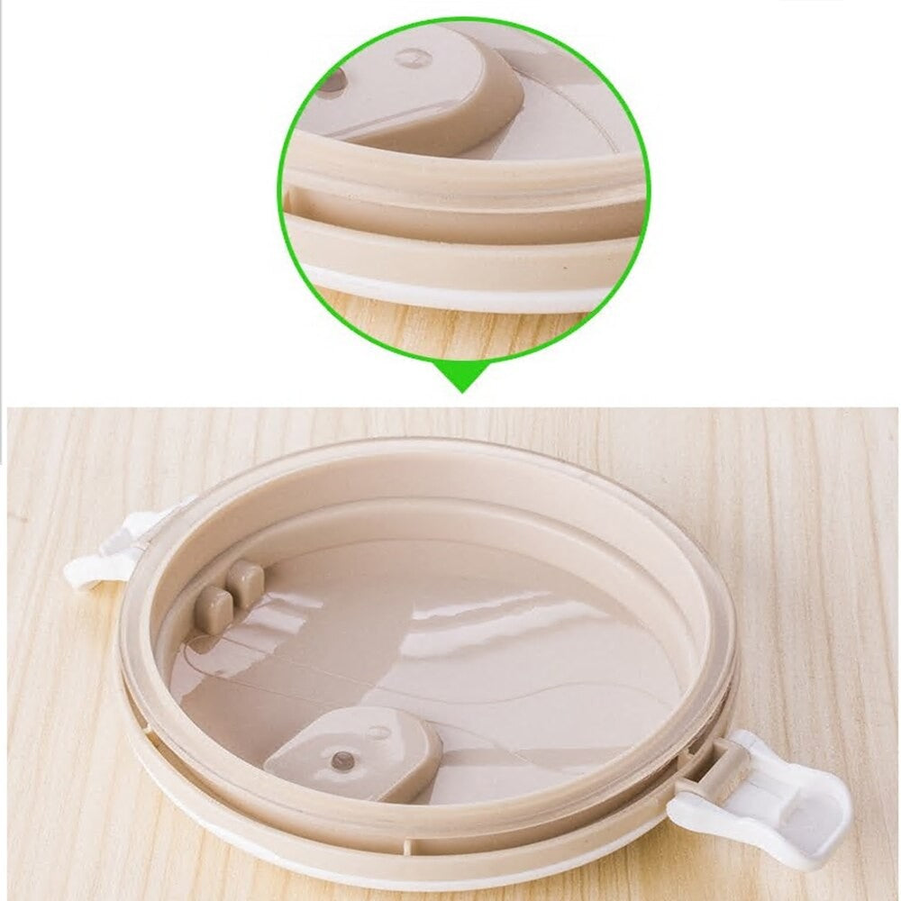 Caserola pentru alimente Vivimall, lunch box, 700 ml, otel inoxidabil, maner, valva aerisire, inchidere etansa, 15 x 8.5 cm, albastru - vivimall.ro