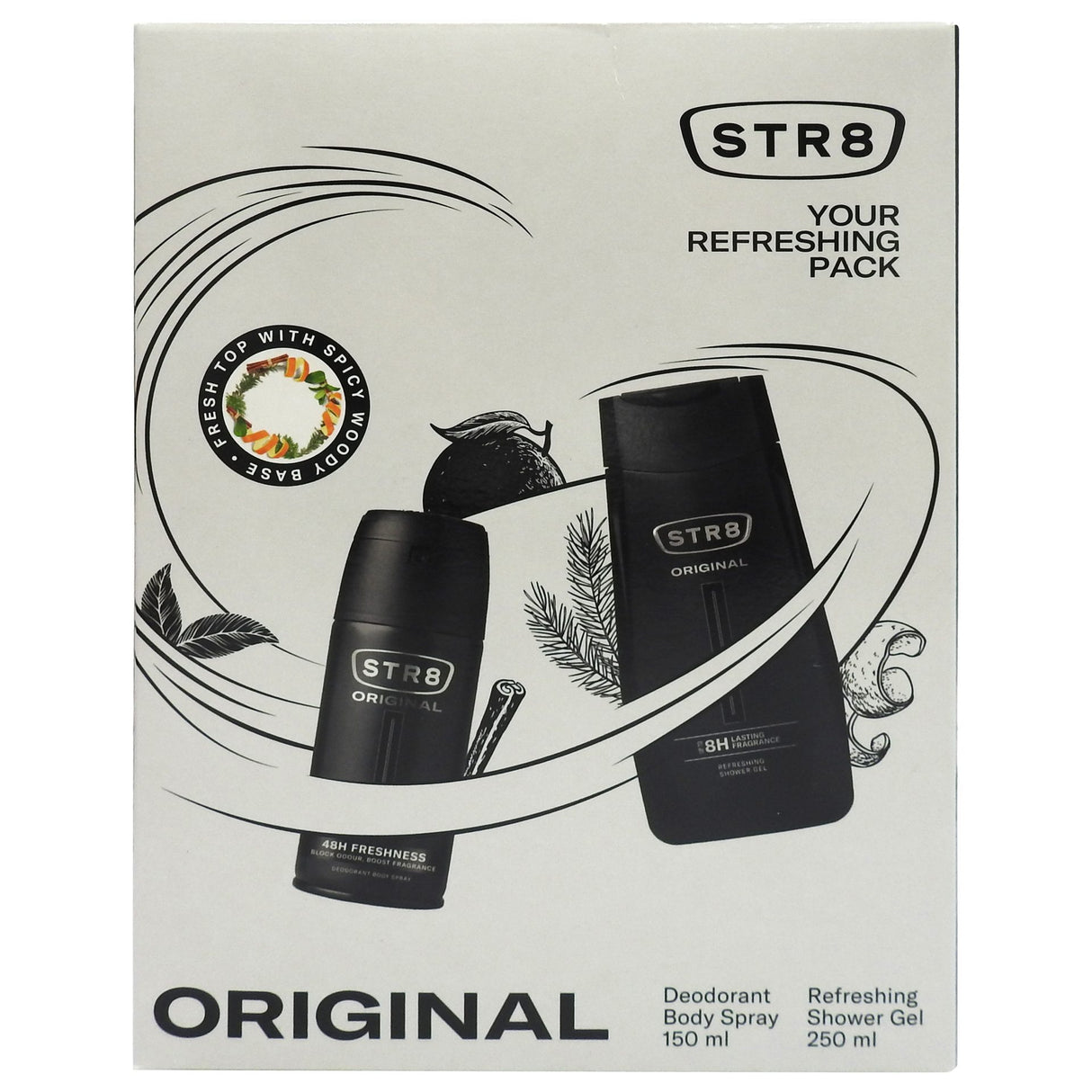 Ajándék szett, Str8, tusfürdő 250 ml, dezodor 150 ml Original