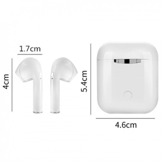 Casti Wireless Bluetooth MKJ-I9 Earbuds Flippy, Alb - vivimall.ro