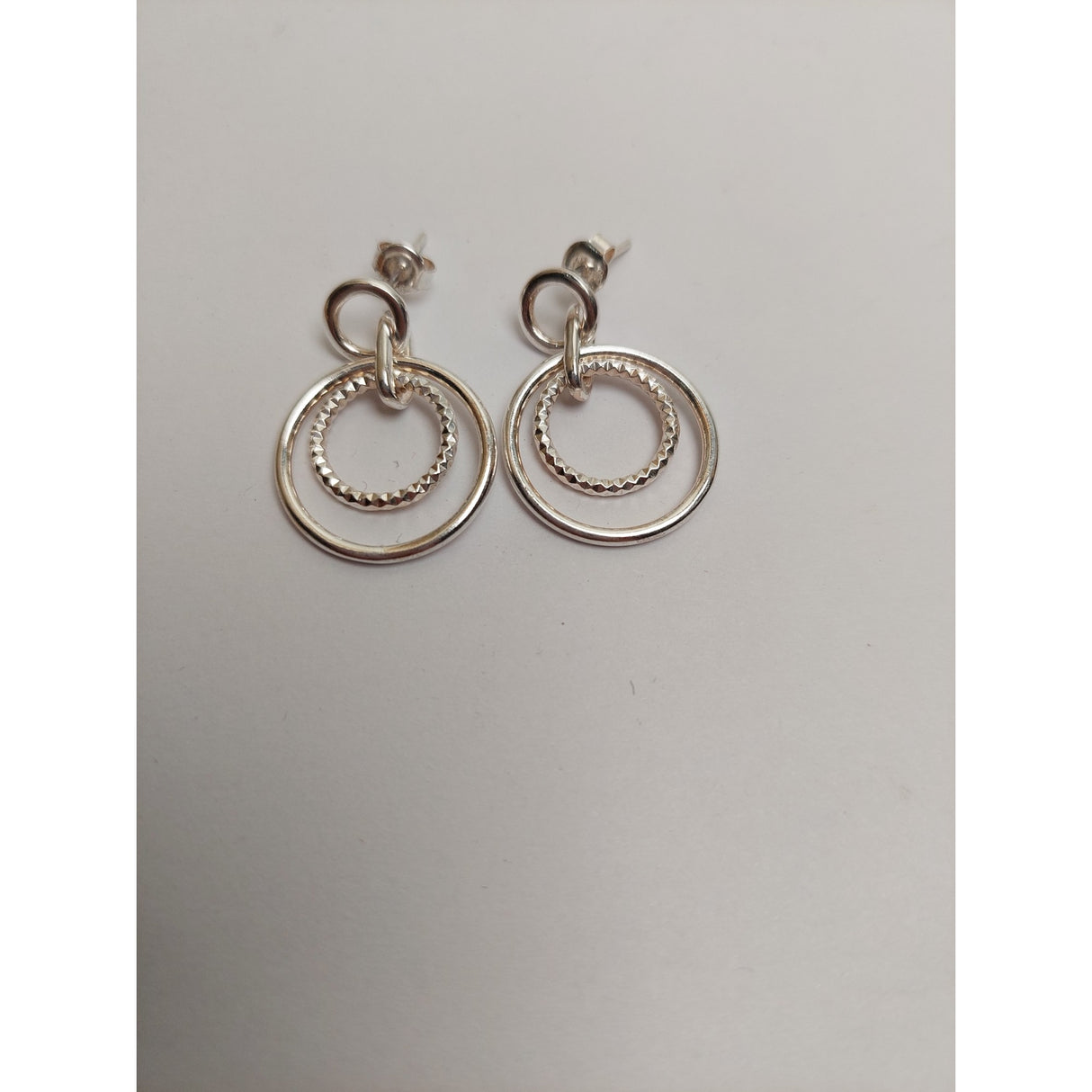 Cercei Argint 925 Cerc in Cerc, Jolie Silver, 5.6g, 2.5 cm x 2 cm - vivimall.ro