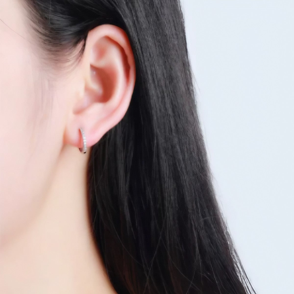 Cercei din Argint 925, Cerc cu Zirconii, Jolie Silver - vivimall.ro