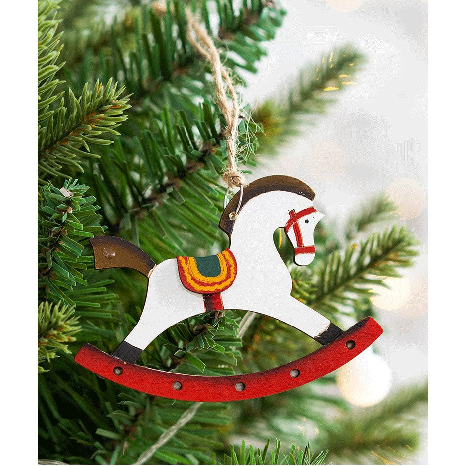 Set 14 Decoratiuni de Craciun, Flippy, pentru Brad, 5 - 9.5 cm, din Lemn, Multicolor - vivimall.ro