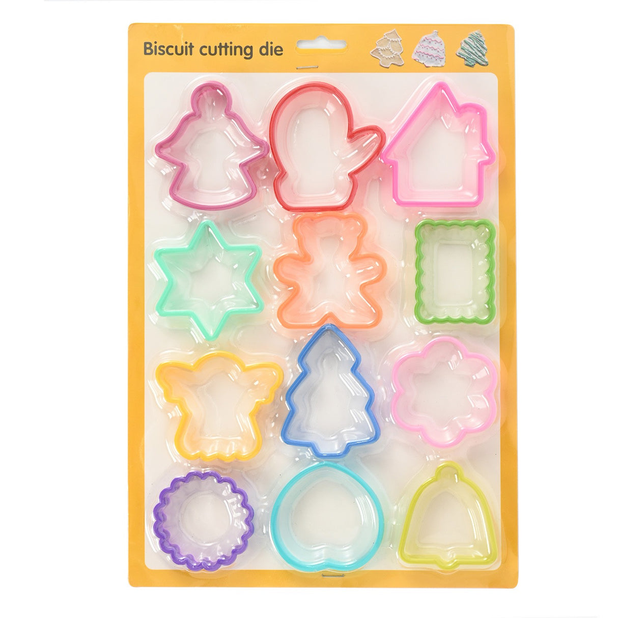 Set 12 forme pentru prăjituri din polipropilenă, 23.3x33.5 cm, multicolor – vedere de ansamblu