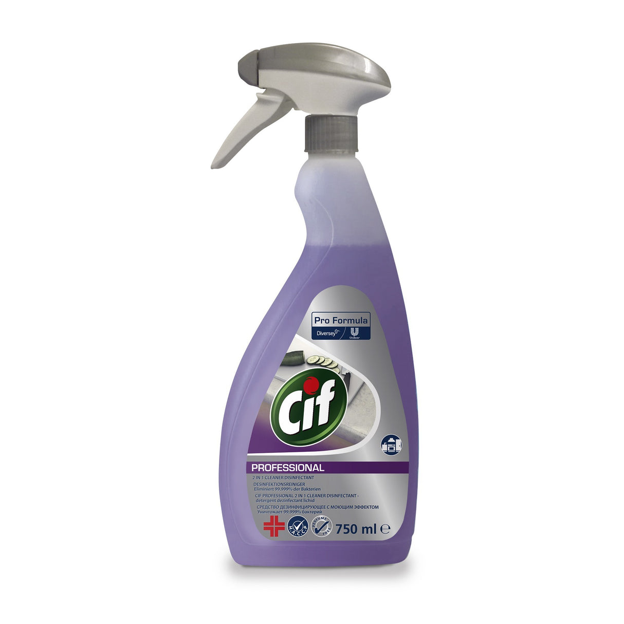 CIF Professional 2-in-1 Detergent Dezinfectant Lichid 0.75 L - vivimall.ro