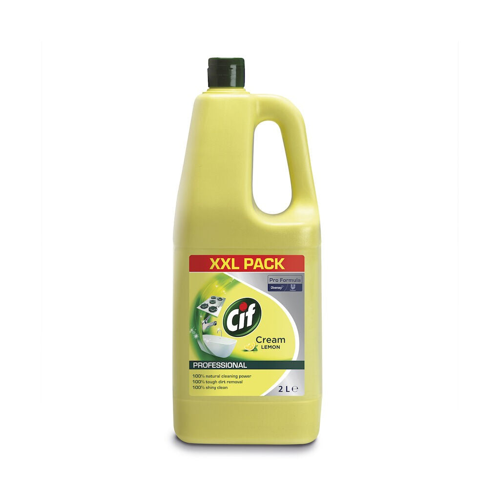 Pachet CIF Professional Cream Lemon – Crema de Curatare cu Lamaie 6×2 L - vivimall.ro