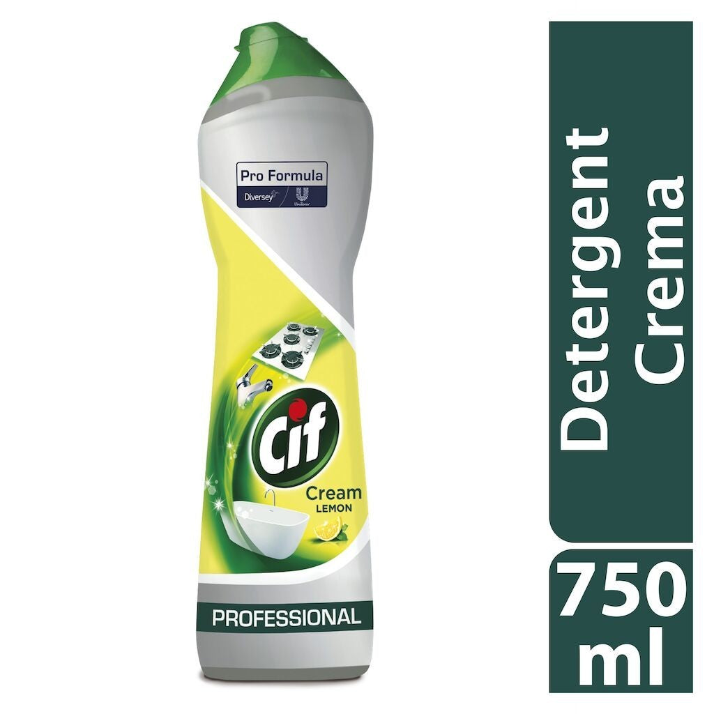 CIF Professional Cream Lemon – Crema de Curatare Non-Abraziva cu Lamaie 0.75 L - vivimall.ro