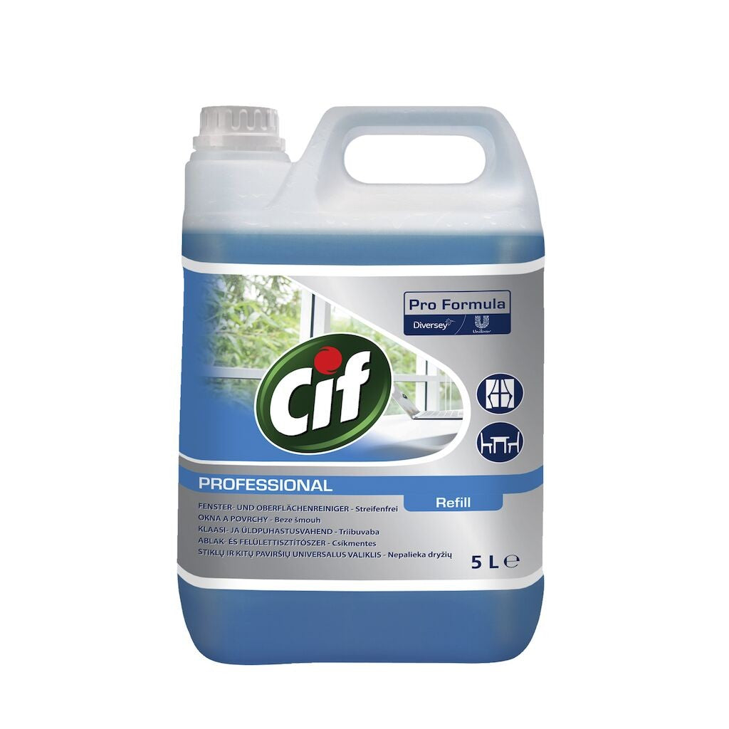 Detergent CIF Professional Glass Multi Surface, pulverizare directă pe geam, mod utilizare