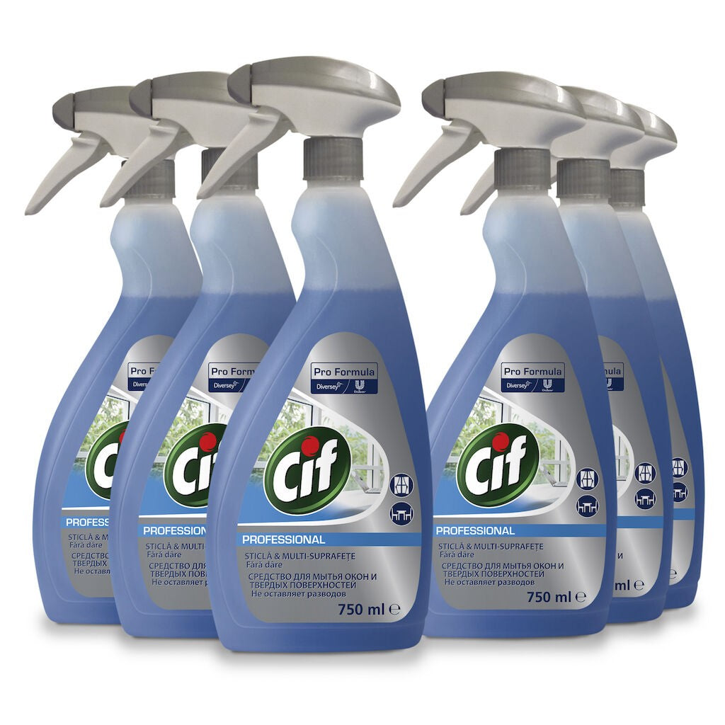 Detaliu capac pulverizator flacon CIF Professional Glass 750 ml, design ergonomic