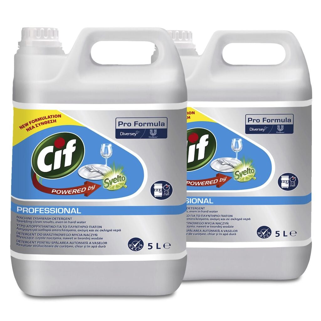 Pachet CIF Professional Liquid – Detergent Universal pentru Masina de Spalat Vase 2x5 L - vivimall.ro