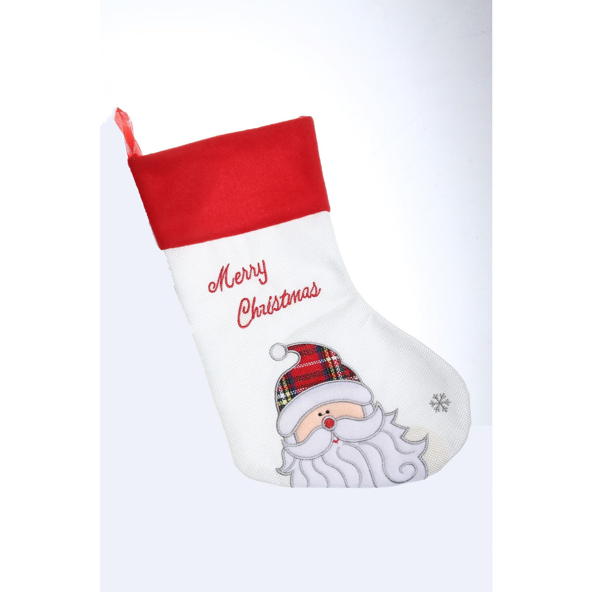 Ciorap Cadouri, culoare alba, imprimeu Mos Craciun, marimea 16x30 cm, Flippy - vivimall.ro