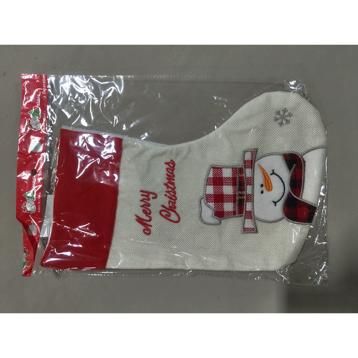 Ciorap Cadouri, culoare alba, imprimeu Mos Craciun, marimea 16x30 cm, Flippy - vivimall.ro