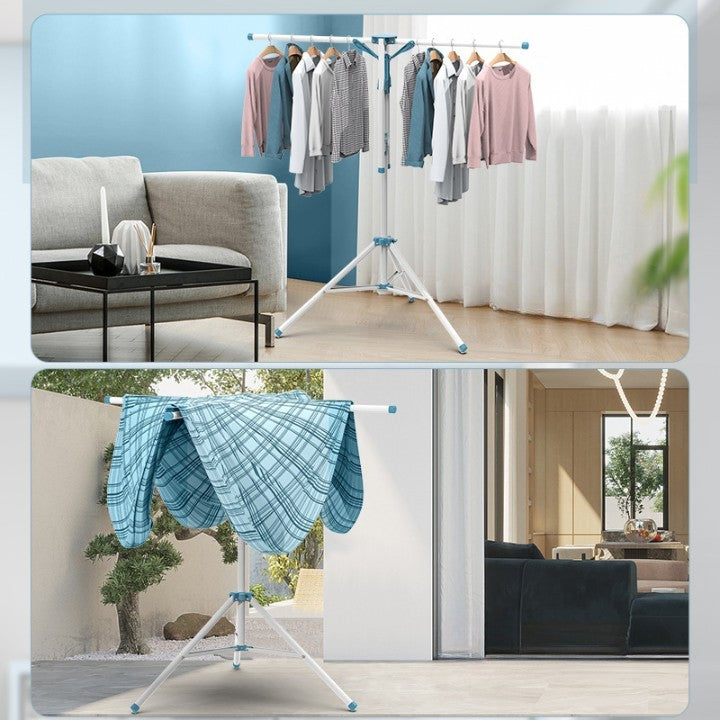 Uscator de Rufe, Vivimall, Tip Umbrela, Pliabil, Telescopic, pentru Interior-Exterior, cu Patru Tije, Picior Anti-Alunecare, Inaltime Ajustabila, 108 pana la 165 cm - vivimall.ro