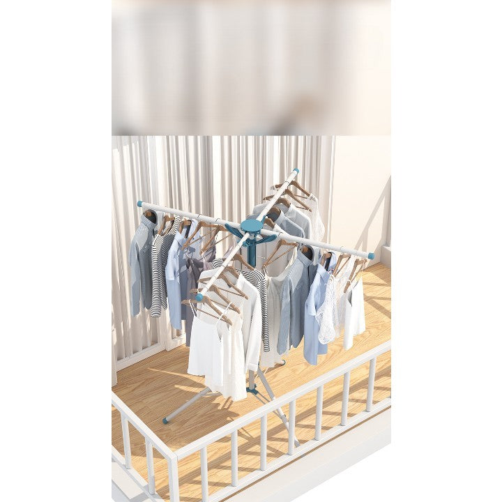 Uscator de Rufe, Vivimall, Tip Umbrela, Pliabil, Telescopic, pentru Interior-Exterior, cu Patru Tije, Picior Anti-Alunecare, Inaltime Ajustabila, 108 pana la 165 cm - vivimall.ro