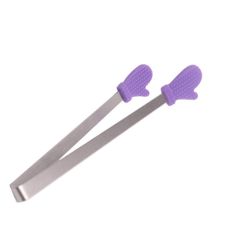 Cleste Creativ pentru Mancare, Vivimall, Model Manusi din Silicon, 14.5x3 cm, Rezistent la Temperaturi Inalte si Coroziune, Mov - vivimall.ro