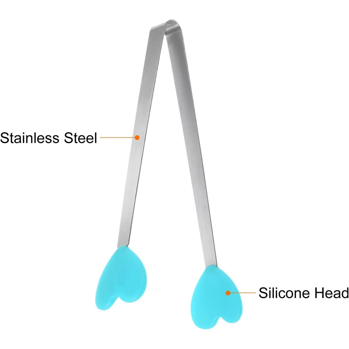 Cleste Creativ pentru Mancare, Vivimall, Model Inimioare din Silicon, 14.5x3 cm, Rezistent la Temperaturi Inalte si Coroziune, Albastru - vivimall.ro