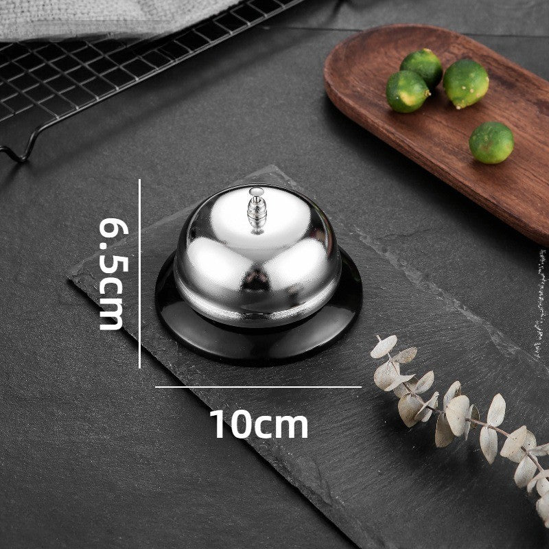 Clopotel sonerie metalica Vivimall, pentru receptie hoteluri, baruri, restaurante, material metal si plastic, 6 x 10 cm, argintiu - vivimall.ro