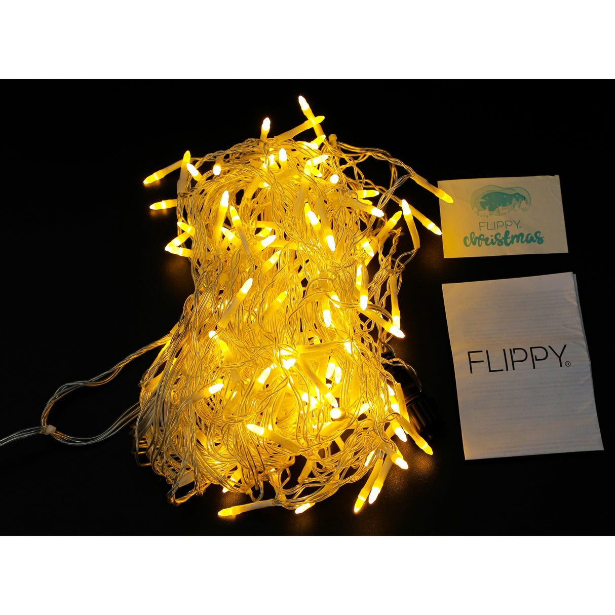 Sectiune Instalatie de Craciun, Vivimall®, Tip Turturi, Fara Alimentator, 5m, 143 LED-uri, 8 Jocuri de Lumini, Fir Transparent, Lumina Alb Cald, IP44, Interconectabila - vivimall.ro