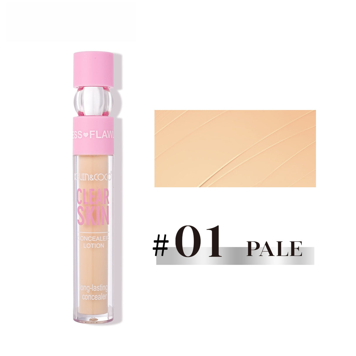 Aplicare corector Kevin&Coco Clear Skin pe ten, finish natural și mat, vedere laterală